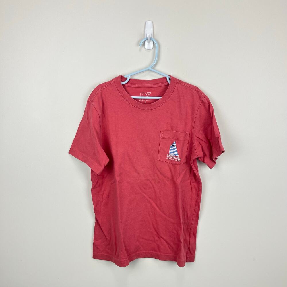 Vineyard Vines Short Sleeve Jetty Red Sailboat Pocket T-Shirt 7